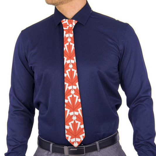 Canadian Print Tie - Maple Leaf Tie